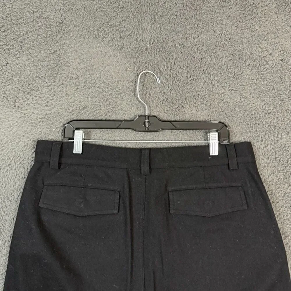 Vtg Banana Republic Pants Mens 35x34 Black Flannel Wool Slacks Straight Fit Y2K